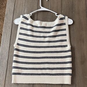 Song of Style Black and White Striped Tank Top